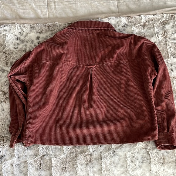Cropped Corduroy Button Up - Picture 4 of 4